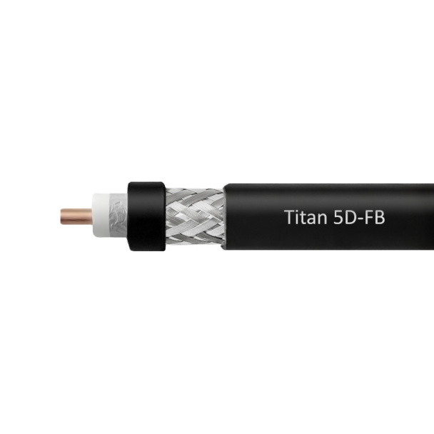 Кабельная сборка 5D/FB (Titan, черный) (N-female - SMA-male)