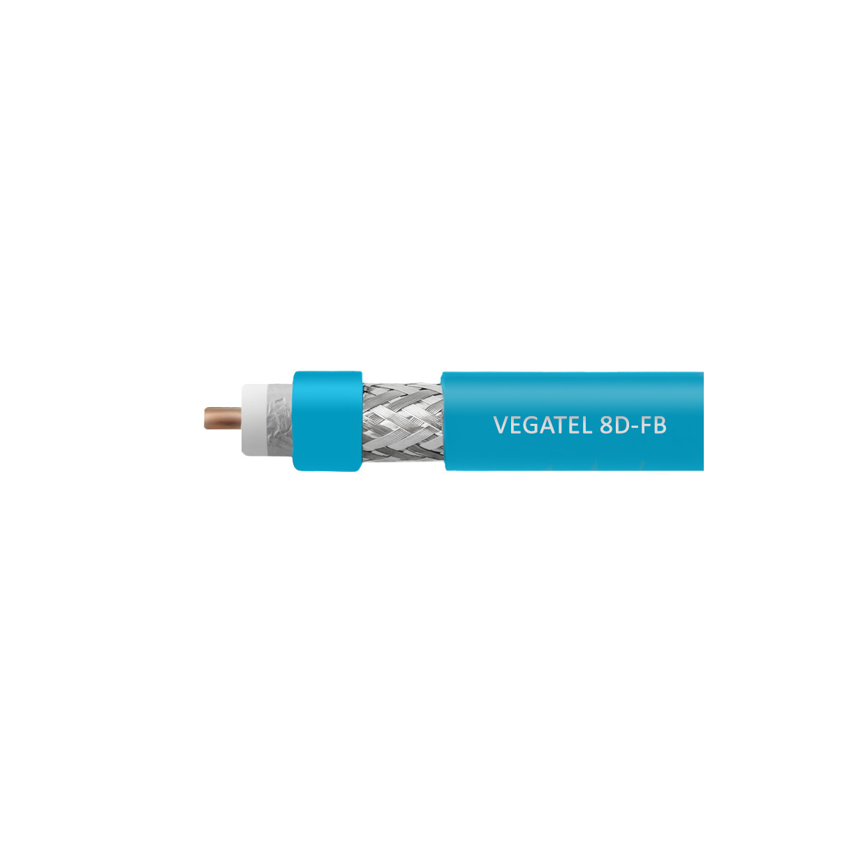 Кабель коаксиальный VEGATEL 8D-FB Cu (ГОСТ, синий) бухта 100м