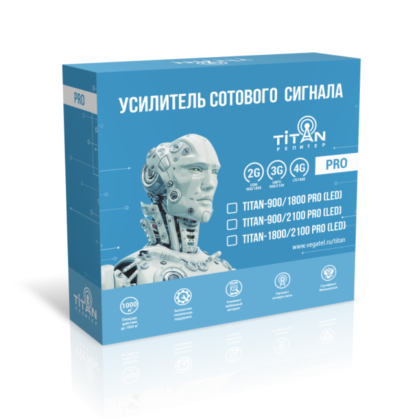 Репитер Titan-900/2100 PRO (LED)