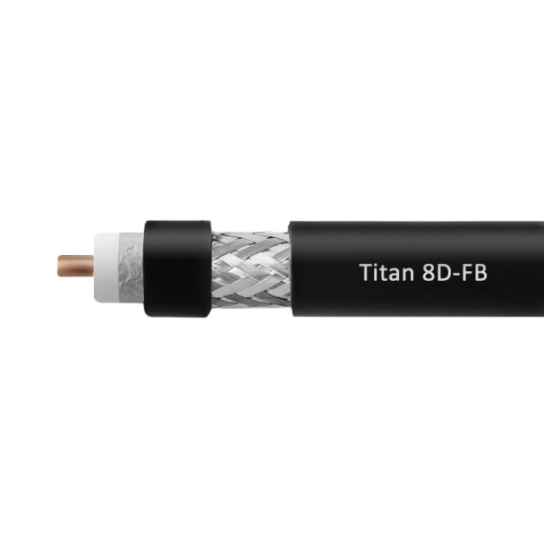 Кабель коаксиальный VEGATEL 8D-FB (Titan черный) 50м